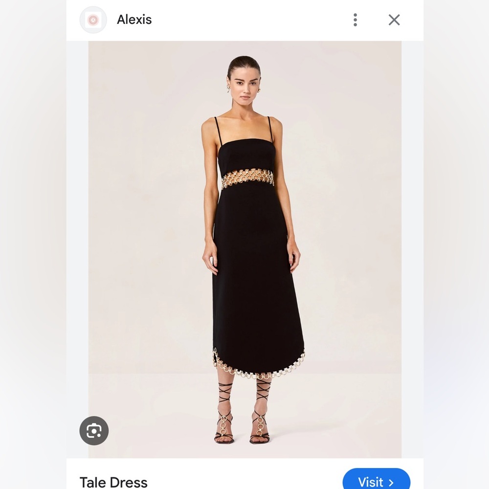 Alexis Tale Metal Chain Midi Dress XS